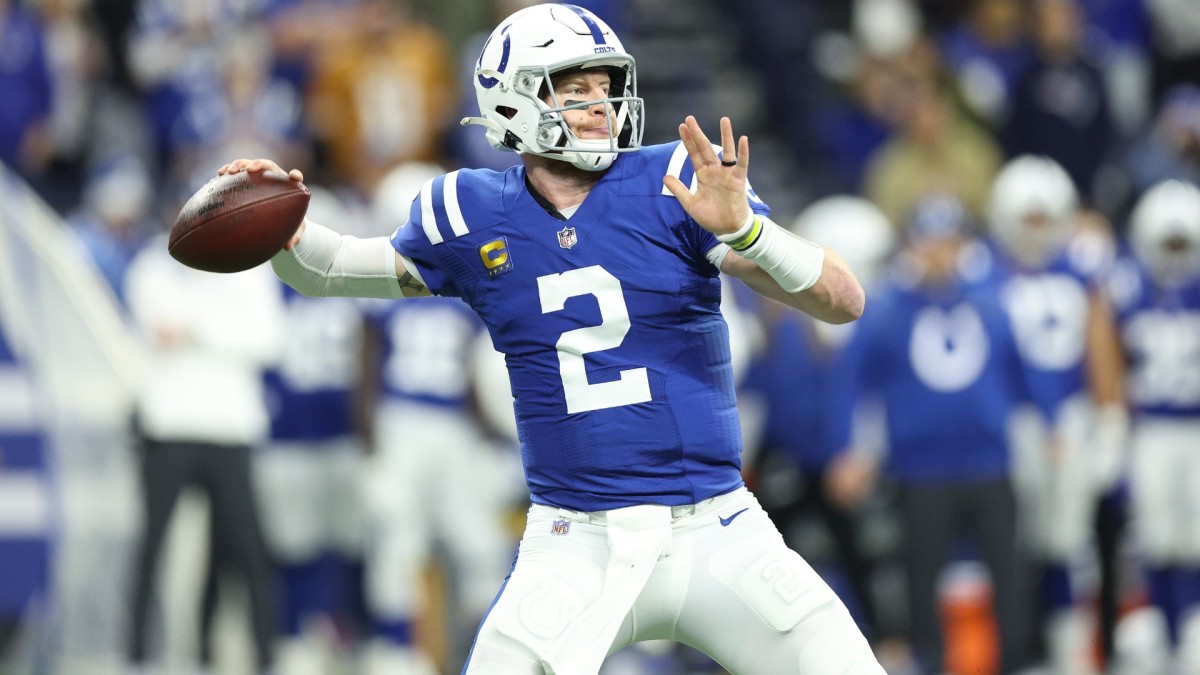Wentz with the Indianapolis Colts in 2021.